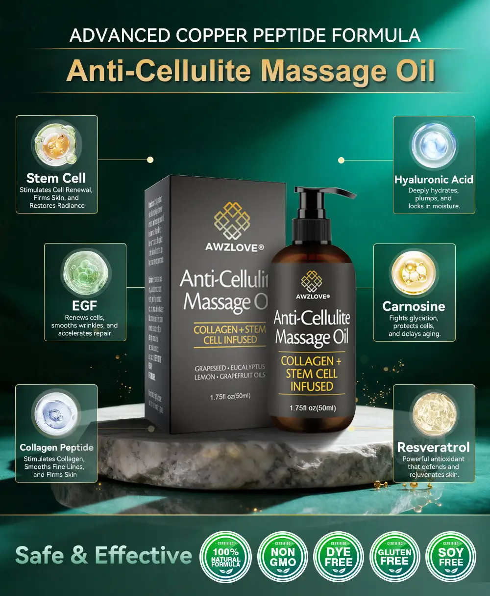 Luxurious Collagen & Stem Cell Anti-Cellulite Massage Oil - Image 10