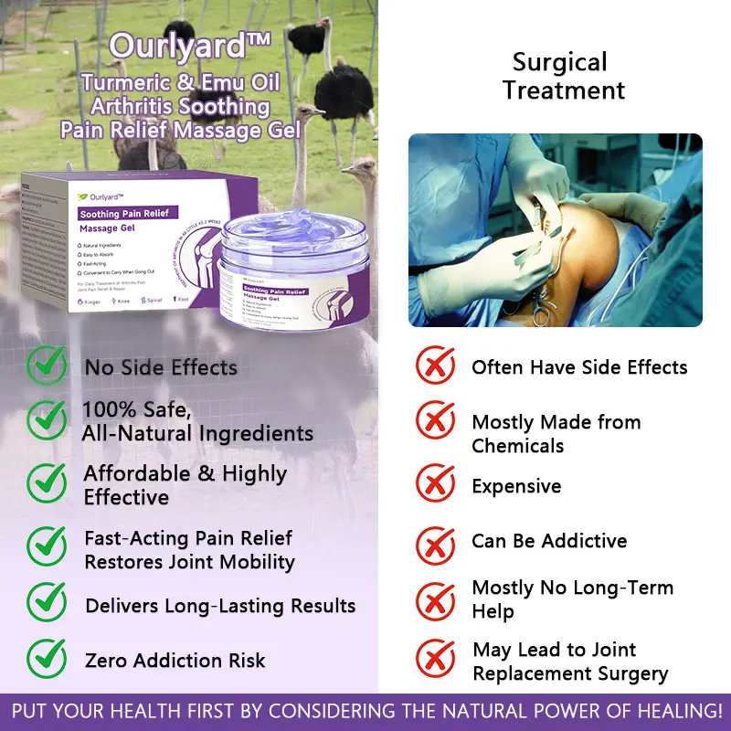 Emu Oil & Turmeric Arthritis Soothing Pain Relief Massage Gel - Image 7