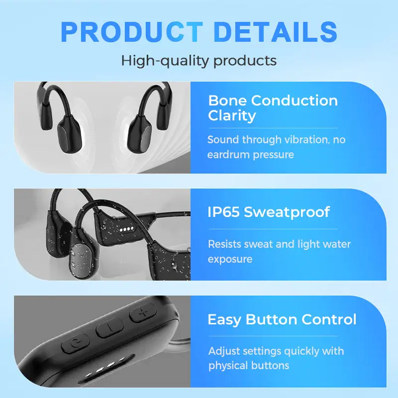 SEAGRIL Bone Conduction Smart Hearing Aid Bluetooth Earphones - Image 7