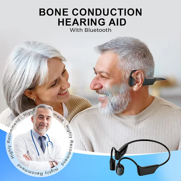 Bone Conduction Smart Hearing Aid Bluetooth Earphones