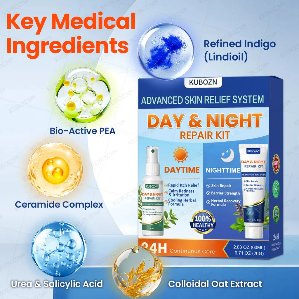 Eczema Day & Night Repair System - 100% Steroid-Free Relief Duo for Intense Itch, Redness & Broken Skin - Image 4