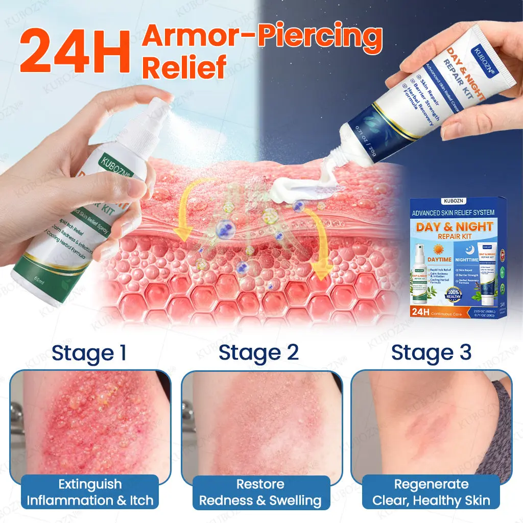Eczema Day & Night Repair System - 100% Steroid-Free Relief Duo for Intense Itch, Redness & Broken Skin - Image 6