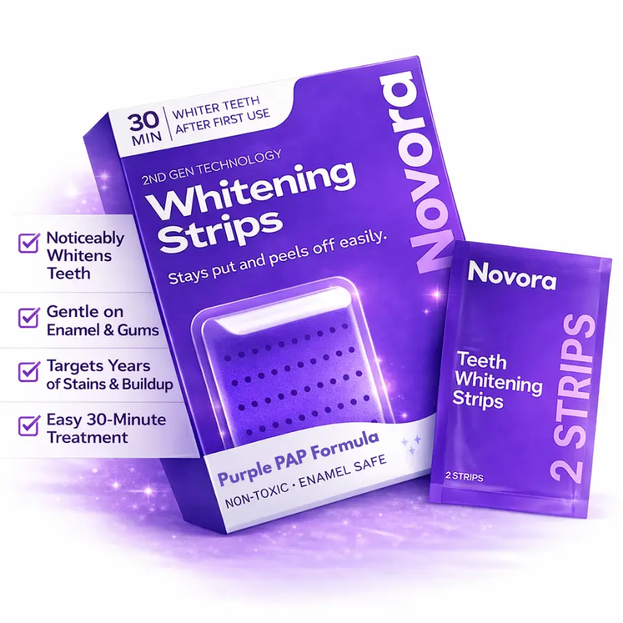 Novora Purple Teeth Whitening Strips
