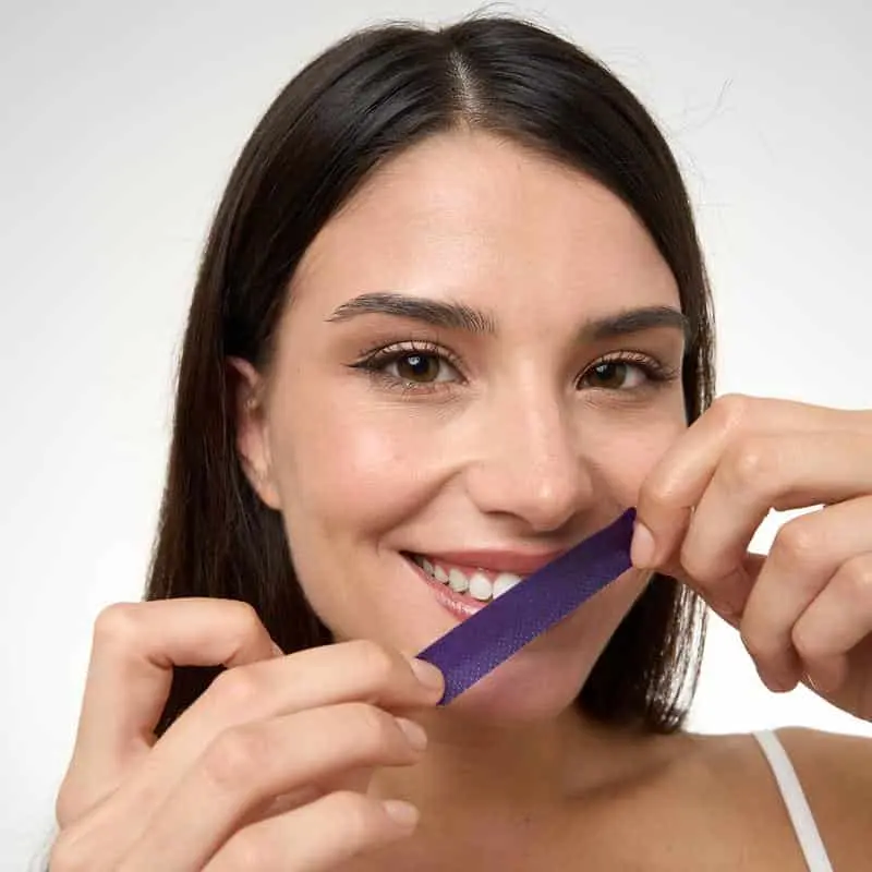Purple Teeth Whitening Strips 7/21 Treatments Peroxide-Free Enamel Safe No Tooth Sensitivity - Image 2