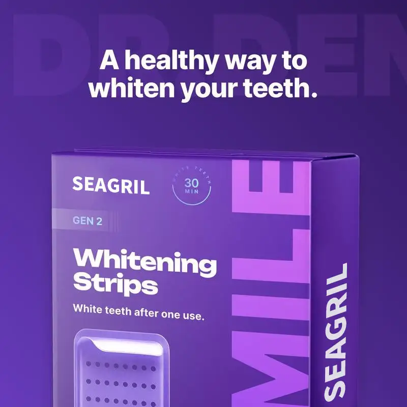 Purple Teeth Whitening Strips 7/21 Treatments Peroxide-Free Enamel Safe No Tooth Sensitivity - Image 7
